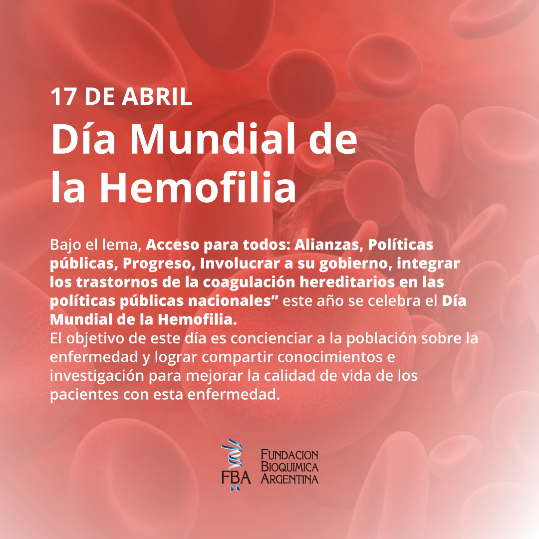 17 De Abril Día Mundial De La Hemofilia Fba 4701